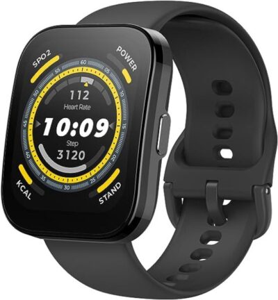 Amazfit Bip 5 Smart Watch with Ultra Large Screen, Bluetooth Calling, Alexa Built-in, GPS Tracking, 10-Day Long Battery Life, Health Fitness Tracker with Heart Rate, Blood Oxygen Monitoring- soft black