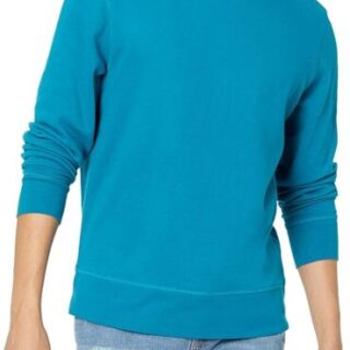 Amazon Essentials Men's Long-Sleeve Lightweight French Terry Crewneck Sweatshirt mint green