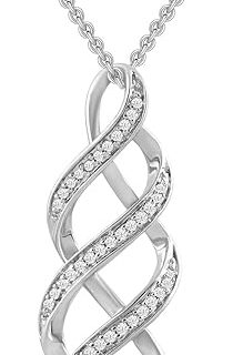 Amazon Essentials Women's Sterling Silver Diamond Twist Pendant Necklace (1-10 cttw), 18 (previously Amazon Collection)Amazon Essentials Women's Sterling Silver Diamond Twist Pendant Necklace (1-10 cttw), 18 (previously Amazon Collection)