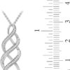 Amazon Essentials Women's Sterling Silver Diamond Twist Pendant Necklace (1-10 cttw), 18 (previously Amazon Collection)
