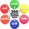 Click N' Play Plastic Balls for Ball Pit, Phthalate & BPA Free, Crush Proof Play Balls for Ball Pit, Pit Balls in Assorted Colors in Reusable and Durable Storage Mesh Bag with Zipper 200, 1000 count