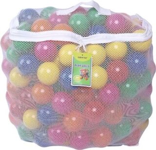 Click N' Play Plastic Balls for Ball Pit, Phthalate & BPA Free, Crush Proof Play Balls for Ball Pit, Pit Balls in Assorted Colors in Reusable and Durable Storage Mesh Bag with Zipper 200, 1000 count