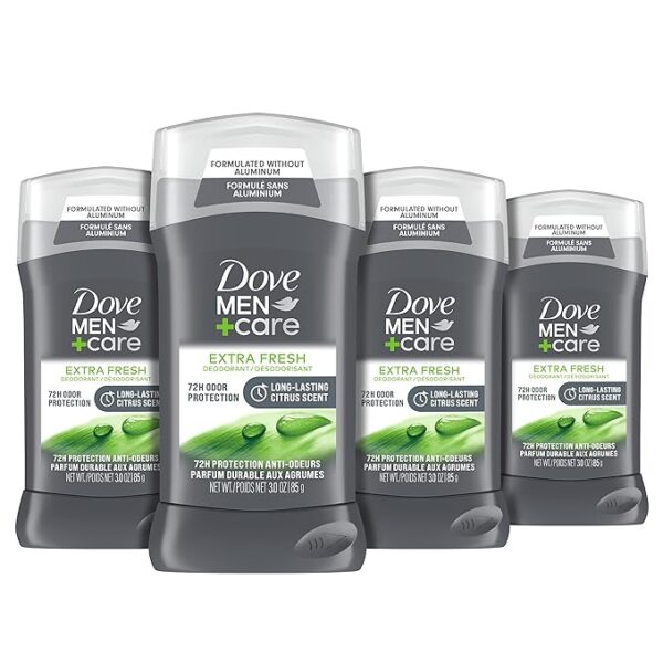 Dove Men+Care Antiperspirant Deodorant Stick Clean Comfort Twin Pack 72-Hour Sweat & Odor Protection Antiperspirant for Men With 1-4 Moisturizing Cream 2.7 oz