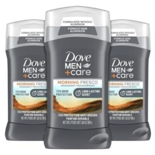 Dove Men+Care Antiperspirant Deodorant Stick Clean Comfort Twin Pack 72-Hour Sweat & Odor Protection Antiperspirant for Men With 1-4 Moisturizing Cream 2.7 oz