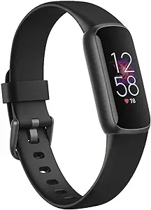 Fitbit Luxe-Fitness and Wellness-Tracker with Stress Management, Sleep-Tracking and 24-7 Heart Rate, Black-Graphite, One Size (S & L Bands Included)