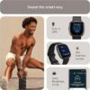 Fitbit Versa 4 Fitness Smartwatch with Daily Readiness, GPS, 24-7 Heart Rate, 40 Exercise Modes, Sleep Tracking and more, Black-Graphite, One Size (S & L Bands Included)