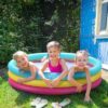 Inflatable Kiddie Pool, Evajoy 58'' x 13'' Ground Swimming Pool for Kids,Large Dog Pool Children Family Kid Toddler Pool, 3 Rings Baby Pool Center for Backyard and Garden
