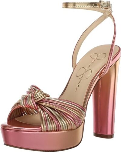 Jessica Simpson Womens Immie Ankle Strap Platform Pumps Sandle pink