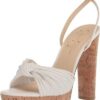 Jessica Simpson Womens Immie Ankle Strap Platform Pumps Sandle white