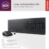 Lenovo 510 Wireless Keyboard & Mouse Combo, 2.4 GHz Nano USB Receiver, Full Size, Island Key Design, Left or Right Hand, 1200 DPI Optical Mouse, GX30N81775, Black