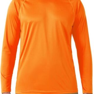 SG Edge Men's Activewear Basic Outdoor Series Sun Protection Long Sleeve Quick Dry Shirt orange