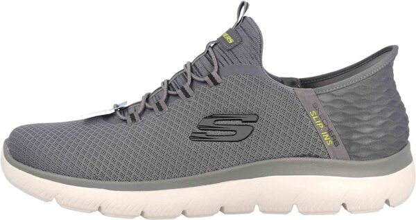 Skechers Men's Summits High Range Hands Free Slip-in Sneaker charcoal mesh trim