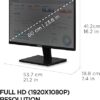 ViewSonic VS2447M 24 Inch 1080p Monitor with 75Hz, AMD FreeSync, Thin Bezels, Eye Care, HDMI, VGA Inputs for Gaming and Home Office,Black