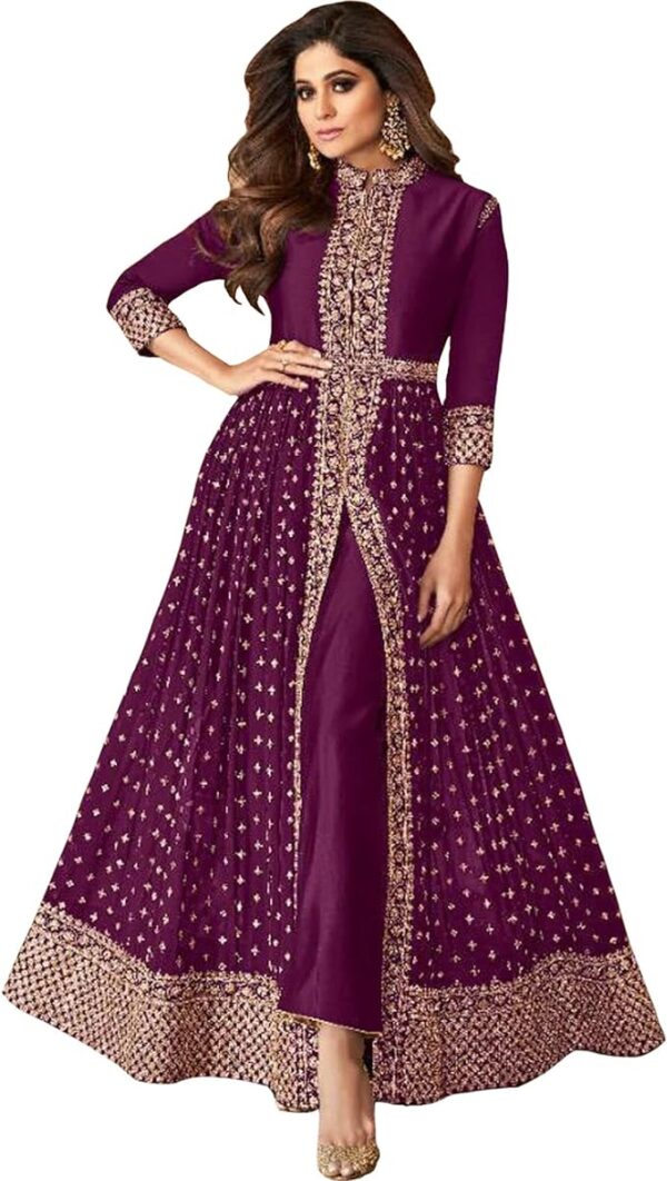 stylishfashion Eid Special Stitched Slit Anarkali Gown Pakistani Indian Designer Anarkali Shalwar Kameez Suits