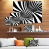 Black and White Spiral Abstract Canvas Art Print