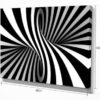 Black and White Spiral Abstract Canvas Art Print