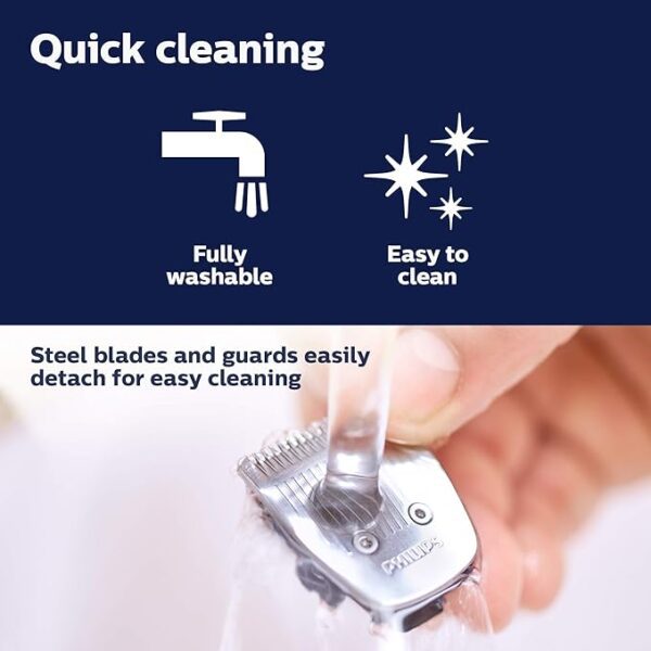 Philips Norelco Multi Groomer All-in-One Trimmer Series 3000-13 Piece Mens Grooming Kit for Beard, Face, Nose, Ear Hair Trimmer and Hair Clipper - NO Blade Oil Needed, MG3740-40