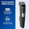 Philips Norelco Multi Groomer All-in-One Trimmer Series 3000-13 Piece Mens Grooming Kit for Beard, Face, Nose, Ear Hair Trimmer and Hair Clipper - NO Blade Oil Needed, MG3740-40