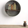 Primitives by Kathy Distressed Wall Shelf, 12.5 in Diameter, Metal and Wood