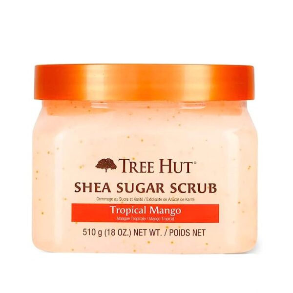 Tree Hut Vitamin C Shea Sugar Scrub, 18 oz, Ultra Hydrating and Exfoliating Scrub for Nourishing Essential Body Care Mango Puree