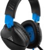Turtle Beach Recon 70 Gaming Headset for Nintendo Switch, Xbox Series X, S, Xbox One, PS5, PS4, PlayStation, Mobile, & PC with 3.5mm - Flip-to-Mute Mic, 40mm Speakers - Black blue