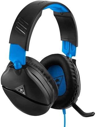 Turtle Beach Recon 70 Gaming Headset for Nintendo Switch, Xbox Series X, S, Xbox One, PS5, PS4, PlayStation, Mobile, & PC with 3.5mm - Flip-to-Mute Mic, 40mm Speakers - Black blue