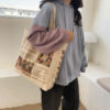 Oil Painting Pattern Artistic Retro Style Large Capacity One-shoulder Canvas Bag