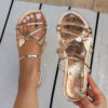 New Fashion Butterfly Cross-strap Sandals Summer Beach Shoes For Women Casual Low Heel Flat Slides Slippers