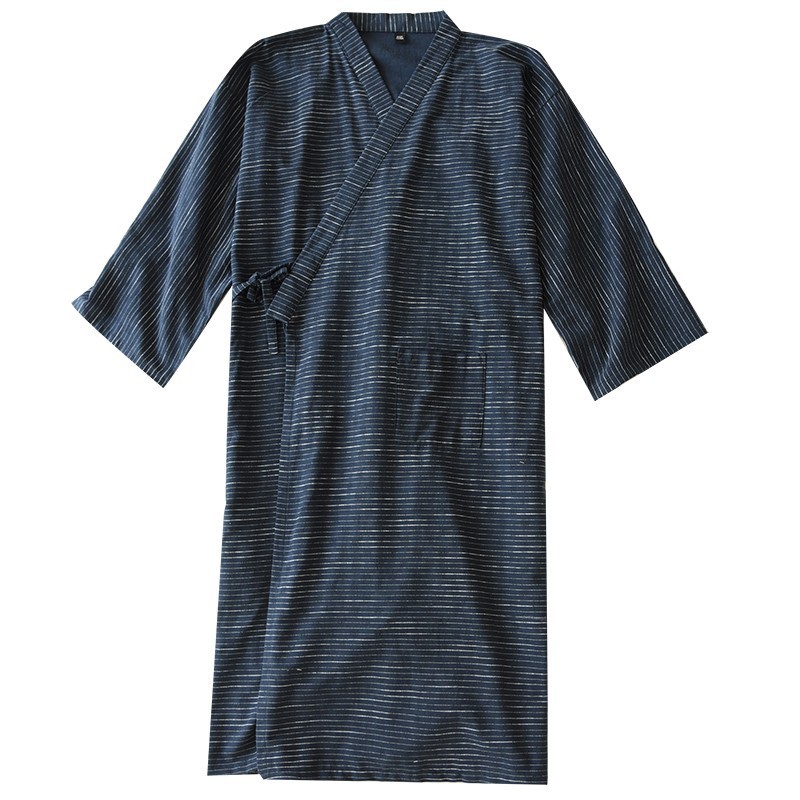 Summer Jacquard Gauze Cotton Kimono Thin Home Bathrobe Simple Summer Jacquard Gauze Cotton Kimono Thin Home Bathrobe Simple