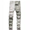 Straight Jeans Gradient Color Tie-dye