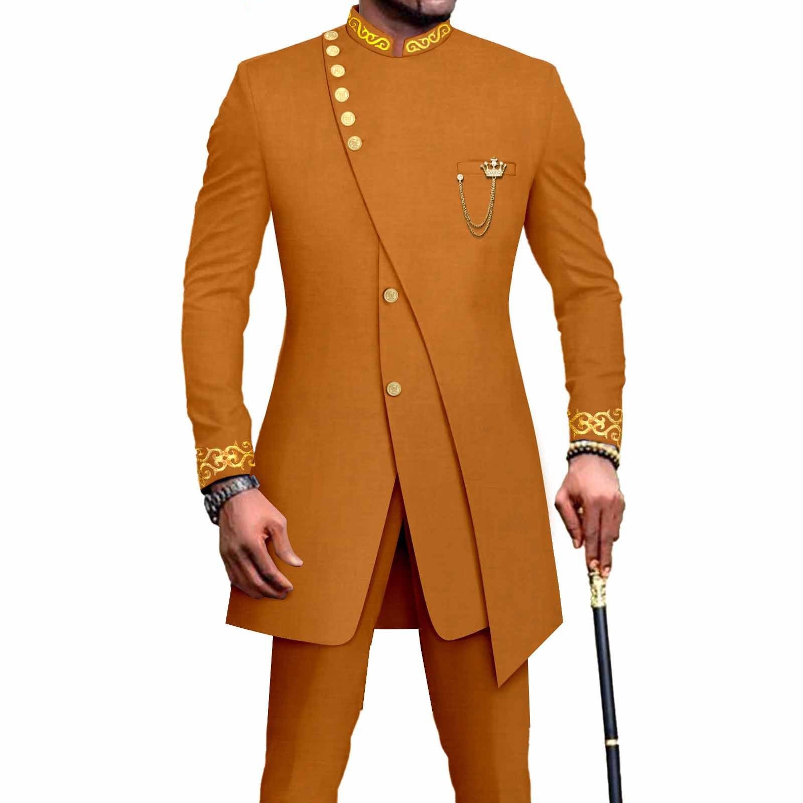 African Men's Slim Fit Two-piece Suit African Men's Slim Fit Two-piece Suit