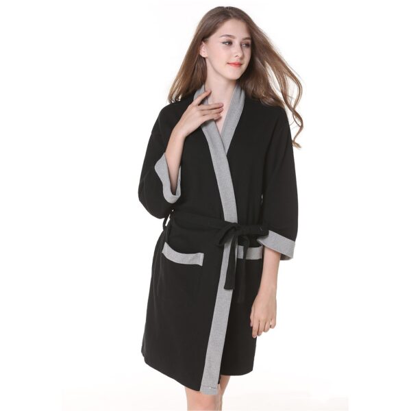 Women's Cotton Waffle Robe Bathrobe Towel