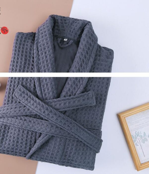 Women's Cotton Waffle Robe Bathrobe Towel