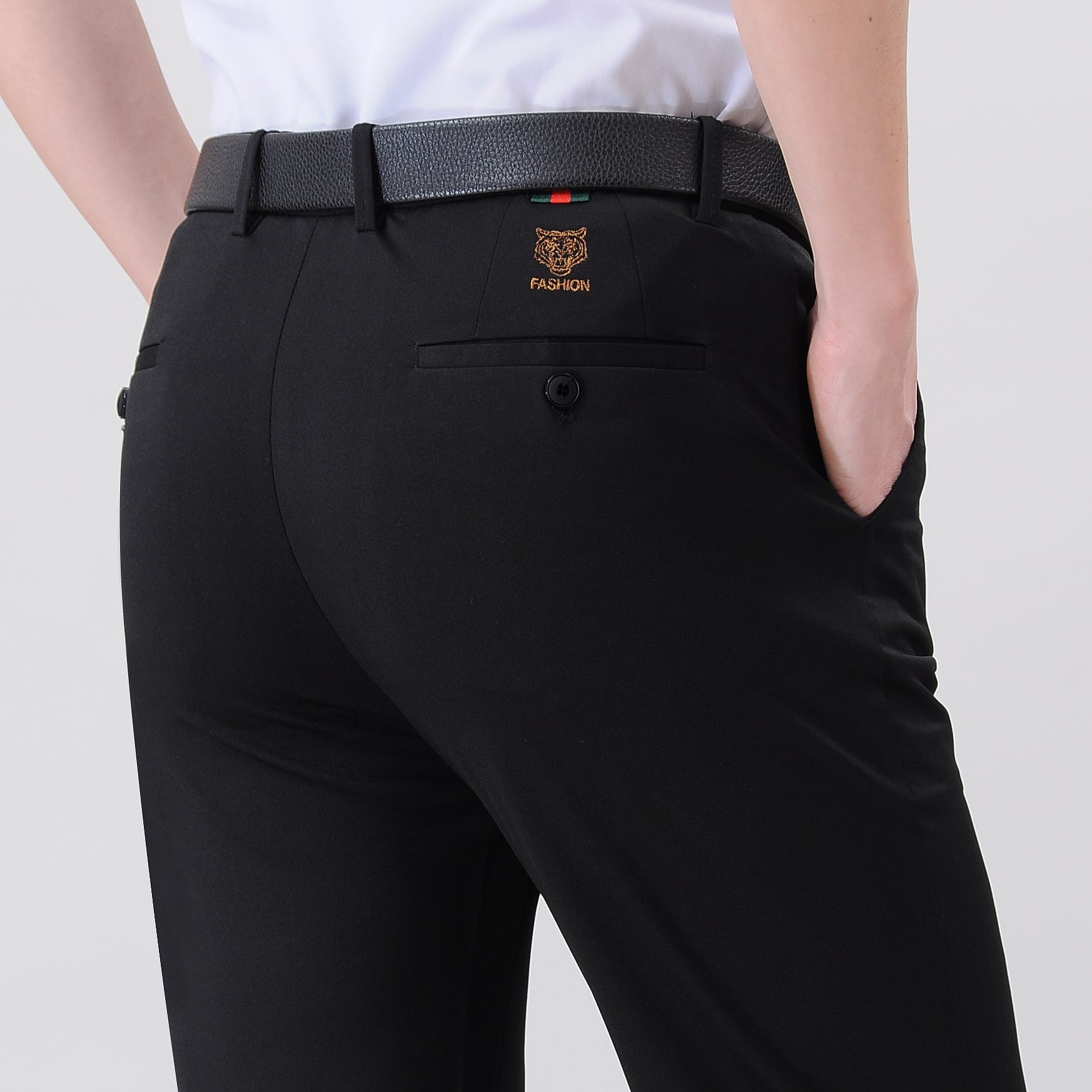 Thin Ice Silk Leggings Plus Thick Anti-wrinkle Business Trousers Thin Ice Silk Leggings Plus Thick Anti-wrinkle Business Trousers