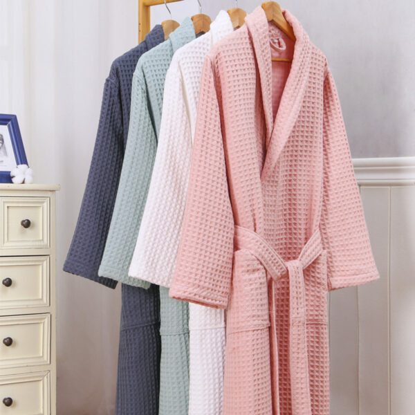 Women's Cotton Waffle Robe Bathrobe Towel