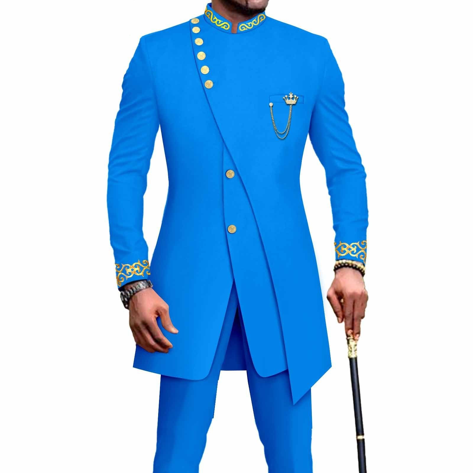 African Men's Slim Fit Two-piece Suit African Men's Slim Fit Two-piece Suit