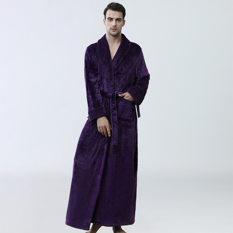 d7bc8547-av5dc9-4809-be05-c8c130321b52.jpg Men's Winter Coral Fleece Nightgown Homewear Thickened Pajamas