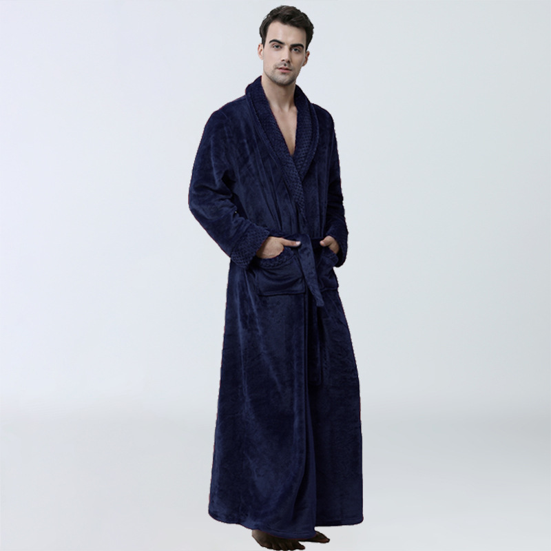 Men's Winter Coral Fleece Nightgown Homewear Thickened Pajamas Men's Winter Coral Fleece Nightgown Homewear Thickened Pajamas