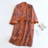 Couple Cotton Loose Bathrobe Lace Bathrobe Women's Double Jacquard Pajamas