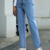 Women's New Straight Simple High Waist Trousers