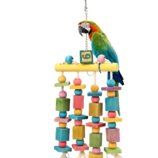 Parrot Toys Bird Toys Bird Cage Colorful Hanging Bells Tinker Bell Swing Chewing Cage Parrot Standing Bird Supplies
