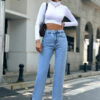 Women's New Straight Simple High Waist Trousers