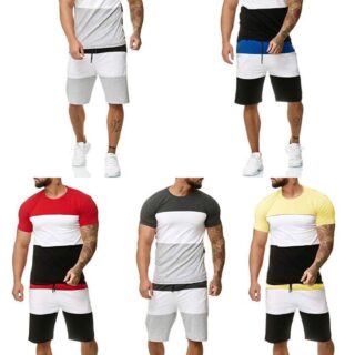Stripe suit men mesh breathable fabric