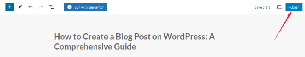 Publishing Your Post