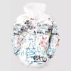 Men’s European And American Foreign Trade Autumn And Winter 3D Digital Printing Plus Size Casual Hooded Sweater