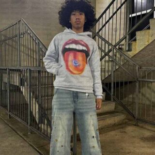 Big Mouth Printed Hip Hop Sweater