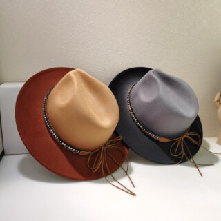 Woolen Fedora Hat Female Vintage Top Hat