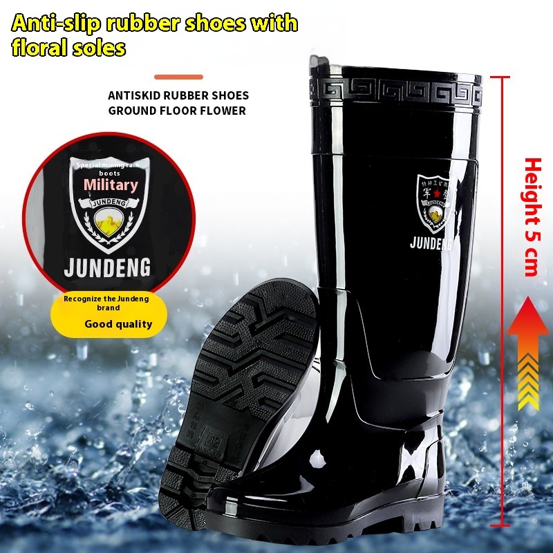 Rain Boots Men's Over The Knee Stockings High Tube Rubber Shoes