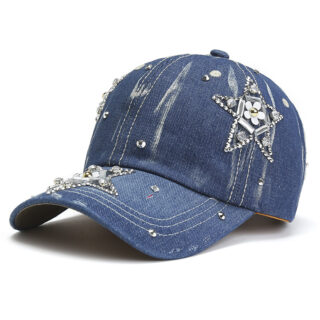 Summer Women's Peaked Cap Rhinestone Baseball Cap All-matching Sun-proof
