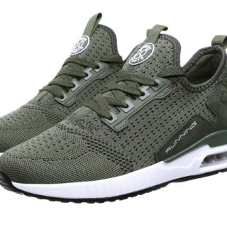 Autumn men and women flying woven running shoes